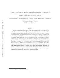 Quantum-Enhanced Reinforcement Learning for Finite-Episode Games