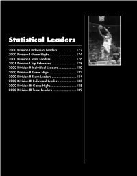 Statistical Leaders