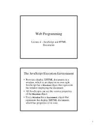 Web Programming