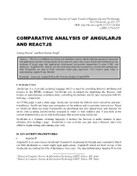 Comparative Analysis of Angularjs and Reactjs