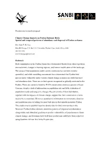 Critical Resources and Habitats of the Endemic Fynbos Bird Community
