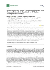 Grade Setting of a Timber Logistics Center Based on a Complex Network: a Case Study of 47 Timber Trading Markets in China