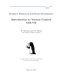 Introduction to Version Control with Git