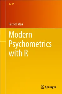 Patrick Mair Modern Psychometrics with R Use R!