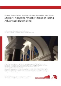 Stellar: Network Attack Mitigation Using Advanced Blackholing