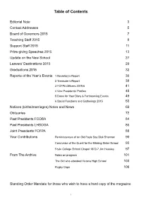 Table of Contents