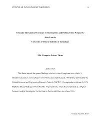 Vehicular Infotainment Forensics: Collecting Data and Putting It Into Perspective