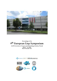 9 European Lisp Symposium