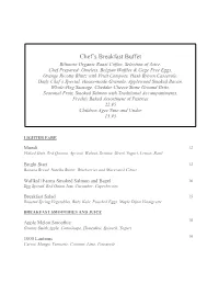 Chef's Breakfast Buffet