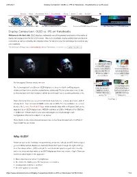 Display Comparison: OLED Vs. IPS on Notebooks Why OLED?