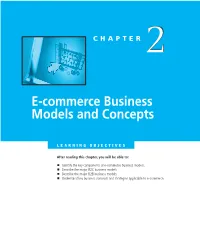 E-Commerce Business Models and Concepts