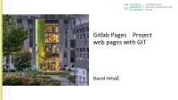 Gitlab Pages | Project Web Pages with GIT