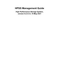 HPSS Management Guide