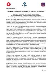 Jio & Sbi Collaborate to Deepen Digital Partnership
