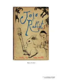 Jojo Rabbit (2019) Screenplay by Taika Waititi