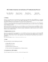 OK: Oauth 2.0 Interface for the Kerberos V5 Authentication Protocol