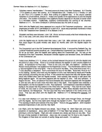 Sermon Notes for Matthew 3:11-12, Epiphany I 1. Epiphany