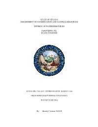 State of Nevada Department of Conservation and Natural Resources