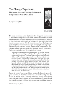 The Chicago Experiment Finding the Voice and Charting the Course of Religious Education in the Church