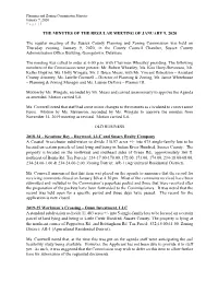 The Minutes of the Regular Meeting of January 9, 2020