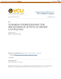 TOWARDS UNDERSTANDING the MECHANISM of ACTION of ABUSED CATHINONES Rakesh Vekariya Virginia Commonwealth University
