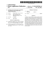 (12) Patent Application Publication (10) Pub. No.: US 2011/0287504 A1 Mets (43) Pub