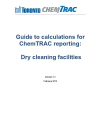 Dry Cleaning Calculator Guide