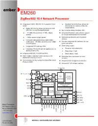 EM260 Zigbee/802.15.4 Network Processor