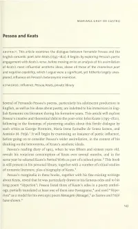 Fernando Pessoa As English Reader and Writer