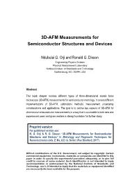 3D-AFM Measurements for Semiconductor Structures and Devices