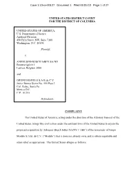 Complaint: U.S. V. Anheuser-Busch Inbev SA/NV and Grupo Modelo S.A.B. De C.V