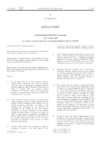Council Regulation (EU) No 961/2010 on Restrictive Measures