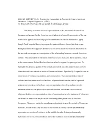 Framing the Automobile in Twentieth Century American Literature: a Spatial Approach