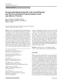 Incorporating Emotions Specific to the Sexual Response Into Theories Of