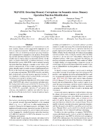NLP-EYE: Detecting Memory Corruptions Via Semantic-Aware