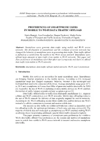 Preferences of Smartphone Users in Mobile to Wi-Fi Data Traffic Offload