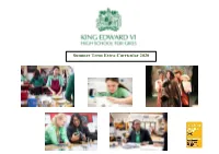 Summer Term Extra-Curricular 2020