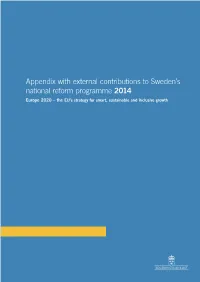 Sweden's National Reform Programme 2014