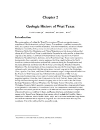 Chapter 2 Geologic History of West Texas