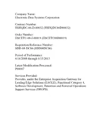 Contract Number: HSHQDC-06-D-00032 (HSHQDC06D00032)