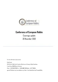 Coverage Update 30 November 2020