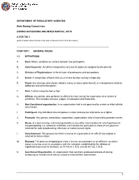 Editor's Notes Follow the Text of the Rules at the End of This CCR Document