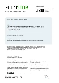 Global Value Chain Configuration: a Review and Research Agenda