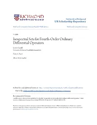 Isospectral Sets for Fourth-Order Ordinary Differential Operators Lester Caudill University of Richmond, Lcaudill@Richmond.Edu