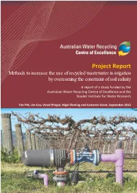 Methods to Increase the Use of Recycled Wastewater in Irrigation by Overcoming the Constraint of Soil Salinity