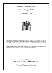 Defence Statistics 1995