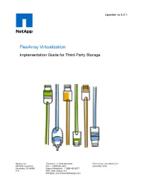 Flexarray Virtualization Implementation Guide for Third-Party Storage