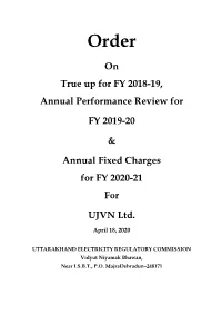 Order on Tariffs for FY 2020-21