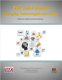 PERIL and PROMISE Emerging Technologies and WMD