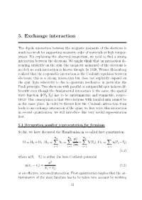 5. Exchange Interaction
